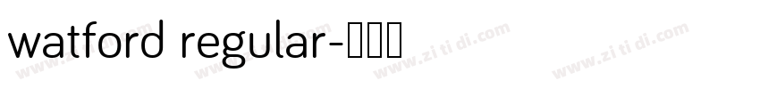 watford regular字体转换